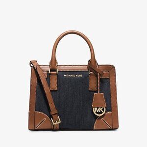 NWOT MICHAEL Michael Kors Dillon Small Denim Satchel